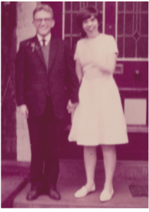 Judy and David on their wedding day