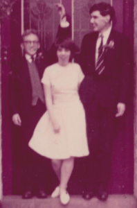 The bride, bridegroom and best man, Geoff