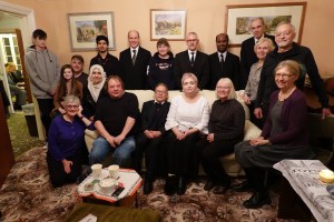 Buss staff and friends arttending the funeral